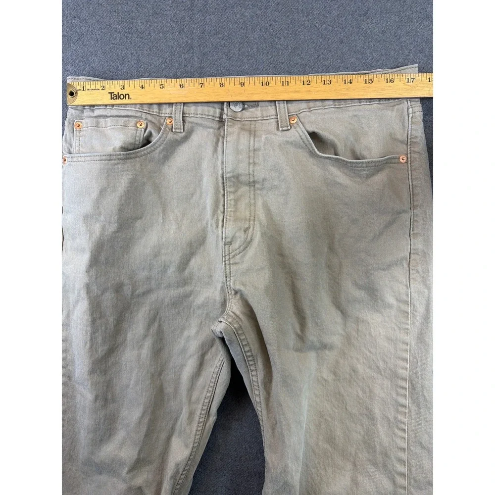 Levi's 505 Regular Fit Jeans Mens‎ 36x34 Tan Khaki Straight Leg Denim Pants